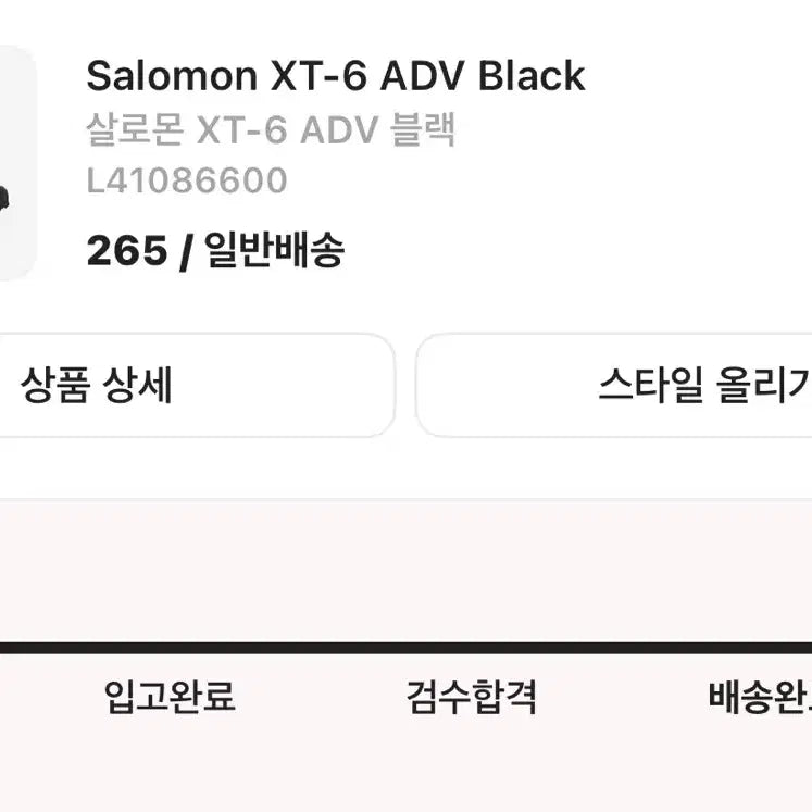[SOLD OUT] 살로몬 XT-6