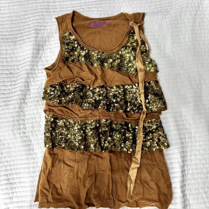 [BUNJANG] J.Crew Sequin Tank Top / 제이크루 스팽클 민소매 탑