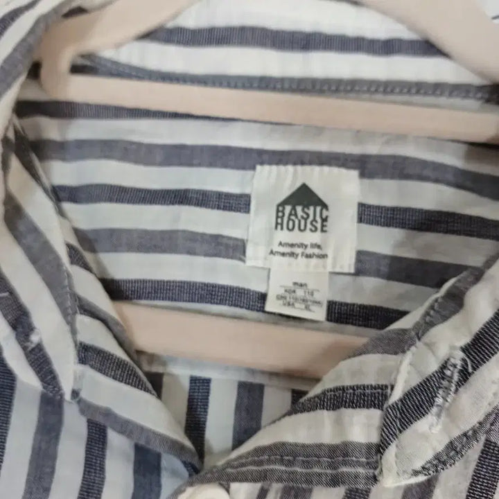[BUNJANG] Striped Long Sleeve Shirt (95-100 Size) / 스트라이프 긴팔 셔츠95~100사이즈여름 64218