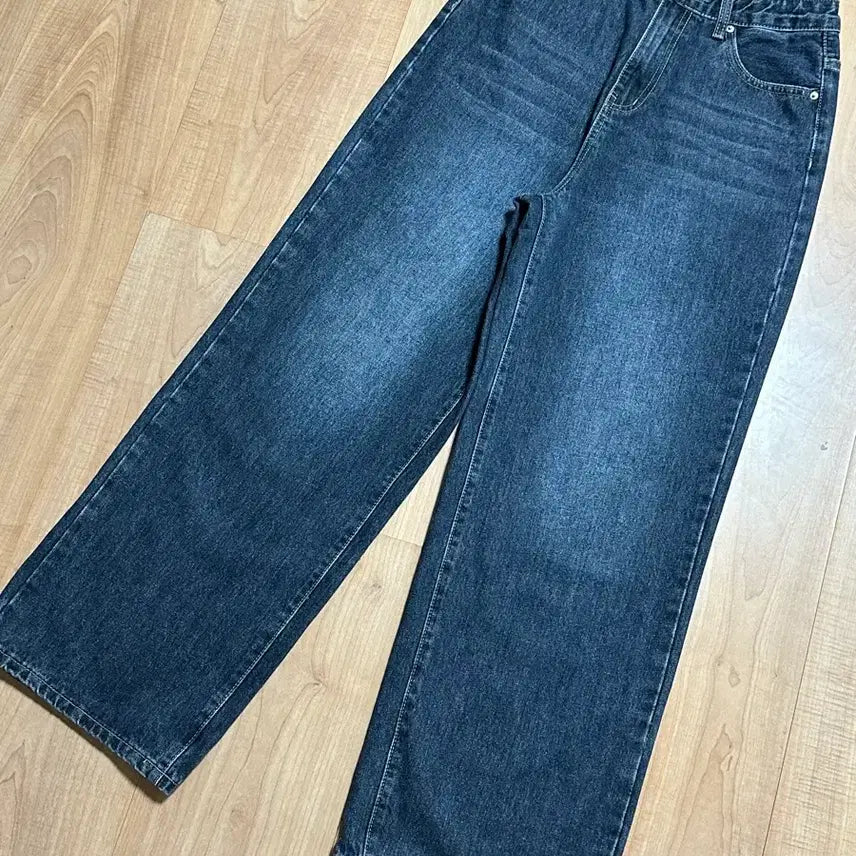 [SOLD OUT] [2벌일괄] 모어라운드 바잉몰 완벽해 히든 밴딩 와이드 데님 팬츠