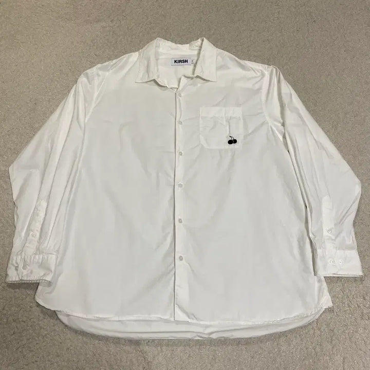 [SOLD OUT] 키르시 체리 자수 셔츠 화이트 오버핏 2