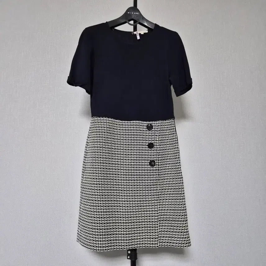 [BUNJANG] MAJE Two-Tone Tweed Dress / MAJE 마쥬 1호 38호 투톤 반팔 드레스 W-원피스-257