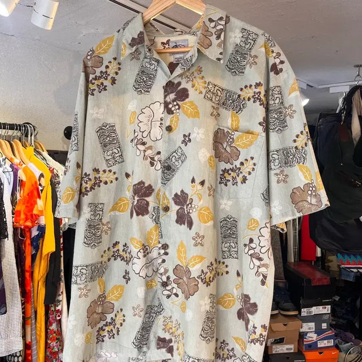 [BUNJANG] HO ALOHA Hawaiian Aloha Pattern Shirt / HO ALOHA 하와이안 알로하 패턴 셔츠 (미국)