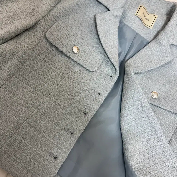 [BUNJANG] Merion Tweed Set Sky Blue / 메리온 트위드셋업 하늘색