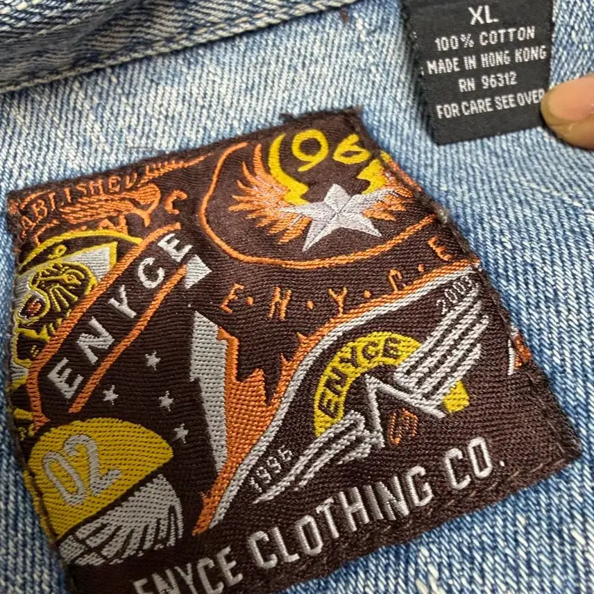 [BUNJANG] ENVYCE Old School Denim Patch Washing Jacket / ENVYCE 올드스쿨 데님 패치 워싱 자켓