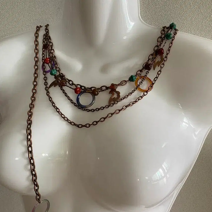 [BUNJANG] Vintage Multi Chain Necklace &amp; Belt / 일본 수입 빈티지 멀티 벨트 체인 목걸이 겸 벨트