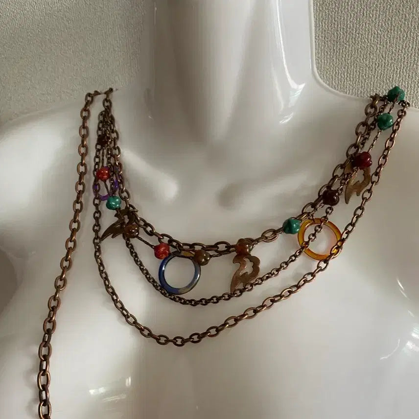 [BUNJANG] Vintage Multi Chain Necklace &amp; Belt / 일본 수입 빈티지 멀티 벨트 체인 목걸이 겸 벨트