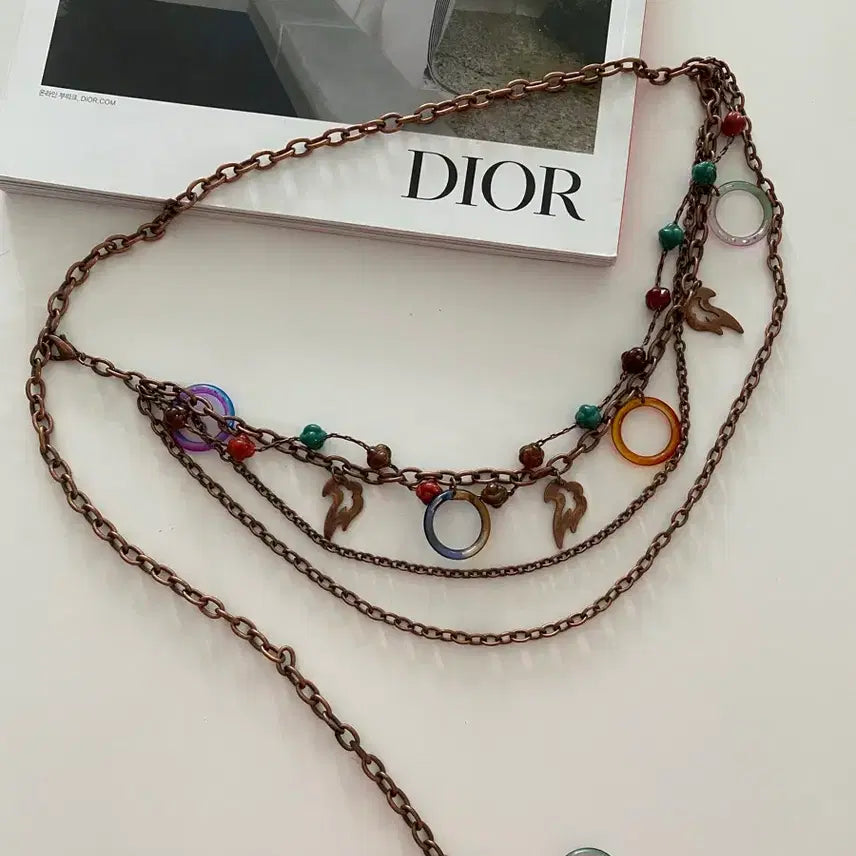 [BUNJANG] Vintage Multi Chain Necklace &amp; Belt / 일본 수입 빈티지 멀티 벨트 체인 목걸이 겸 벨트
