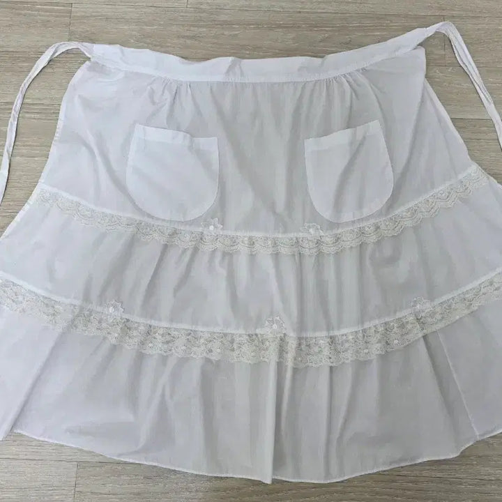 [BUNJANG] Vintage White Lace Apron / 일본빈티지 레이스 화이트 허리앞치마