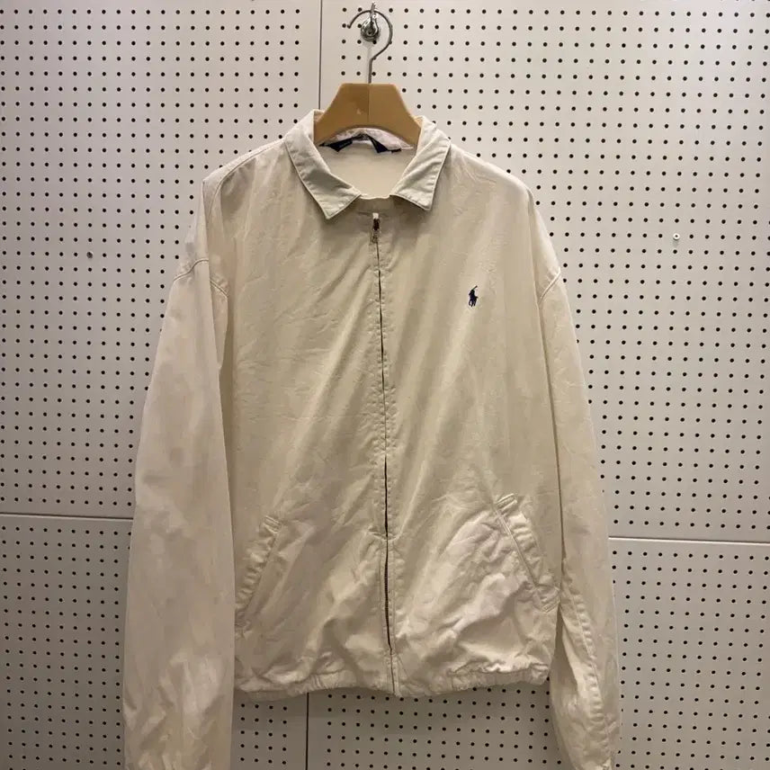 [BUNJANG] Polo Ralph Lauren White Swing Top Blouson Jacket / 폴로랄프로렌 화이트 스윙톱 블루종 자켓 U1604