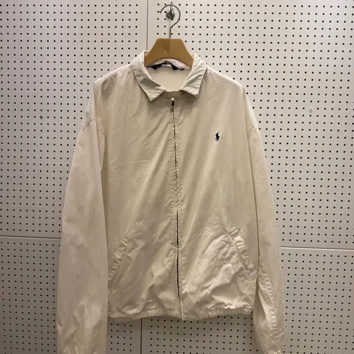 [BUNJANG] Polo Ralph Lauren White Swing Top Blouson Jacket / 폴로랄프로렌 화이트 스윙톱 블루종 자켓 U1604