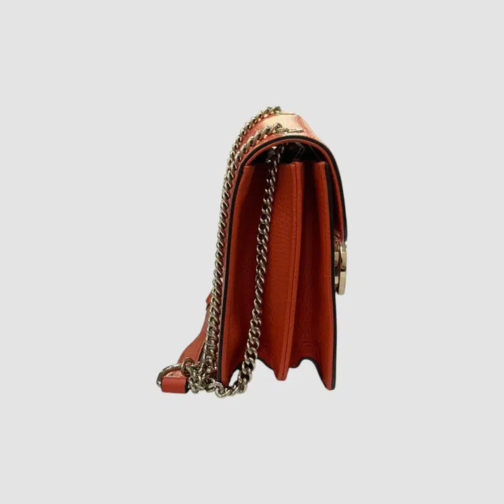 [BUNJANG] Gucci Interlocking GG Chain Small Crossbody Bag / 구찌 인터로킹 GG 체인 스몰 크로스백 오렌지 510304