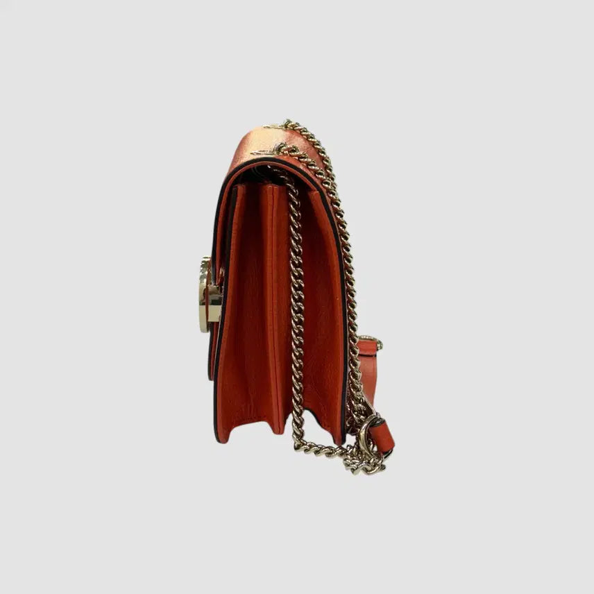 [BUNJANG] Gucci Interlocking GG Chain Small Crossbody Bag / 구찌 인터로킹 GG 체인 스몰 크로스백 오렌지 510304