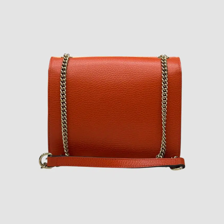 [BUNJANG] Gucci Interlocking GG Chain Small Crossbody Bag / 구찌 인터로킹 GG 체인 스몰 크로스백 오렌지 510304