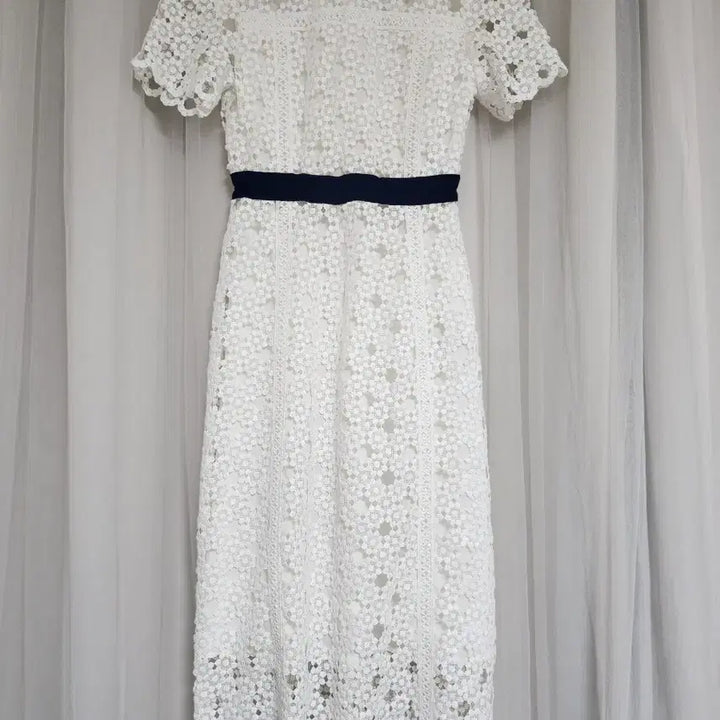 [BUNJANG] Plastic Island White Lace Long Dress / 플라스틱아일랜드 화이트 레이스 원피스