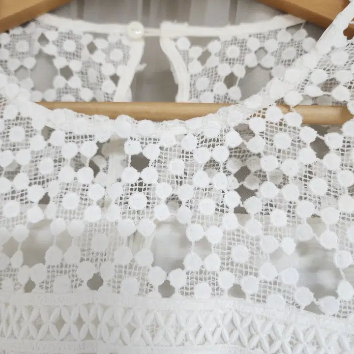 [BUNJANG] Plastic Island White Lace Long Dress / 플라스틱아일랜드 화이트 레이스 원피스