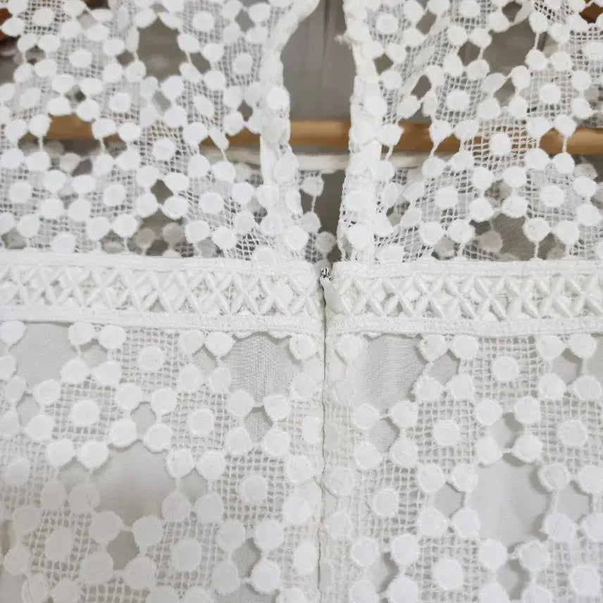 [BUNJANG] Plastic Island White Lace Long Dress / 플라스틱아일랜드 화이트 레이스 원피스