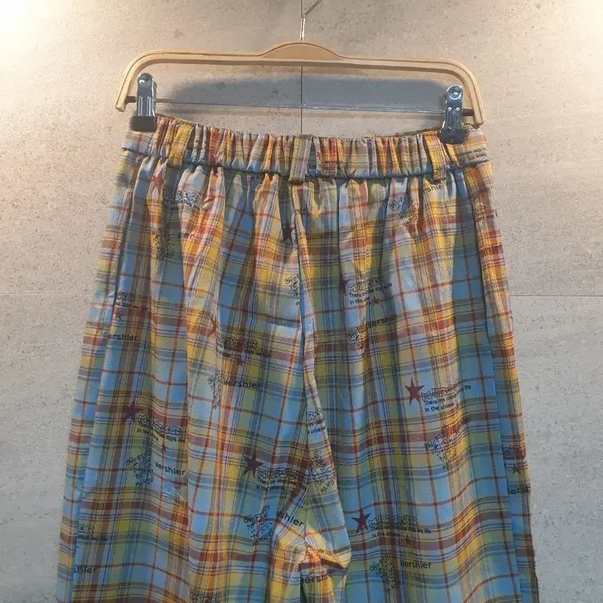 [BUNJANG] MR.QIZHI Checkered Wide Pants / MR.QIZHI 체크 와이드 팬츠. 미착.