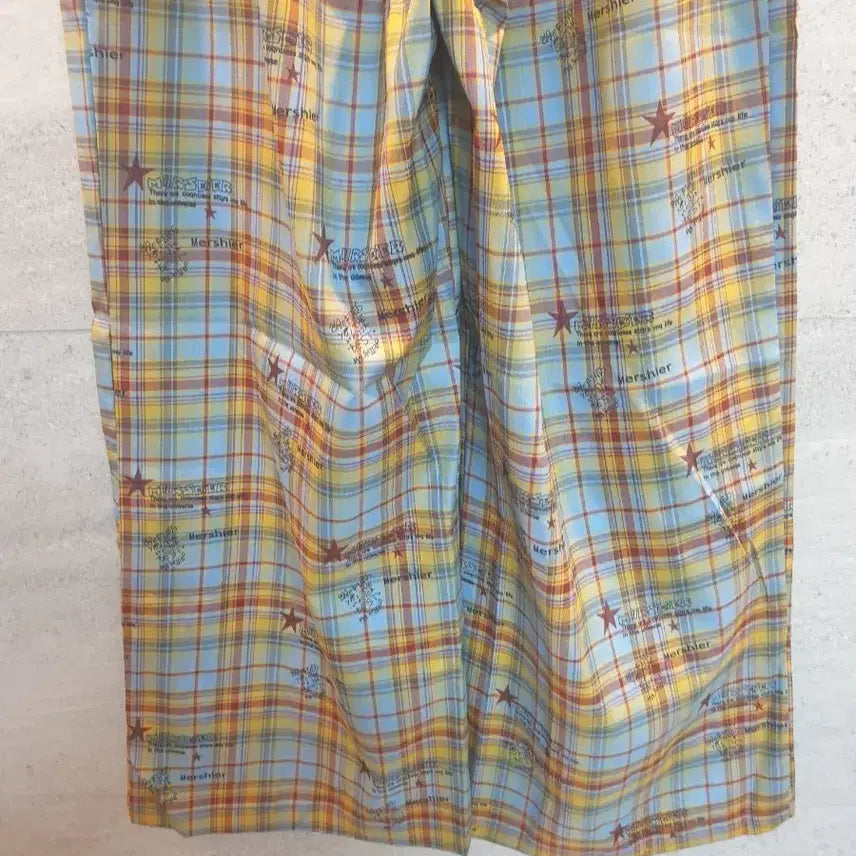 [BUNJANG] MR.QIZHI Checkered Wide Pants / MR.QIZHI 체크 와이드 팬츠. 미착.