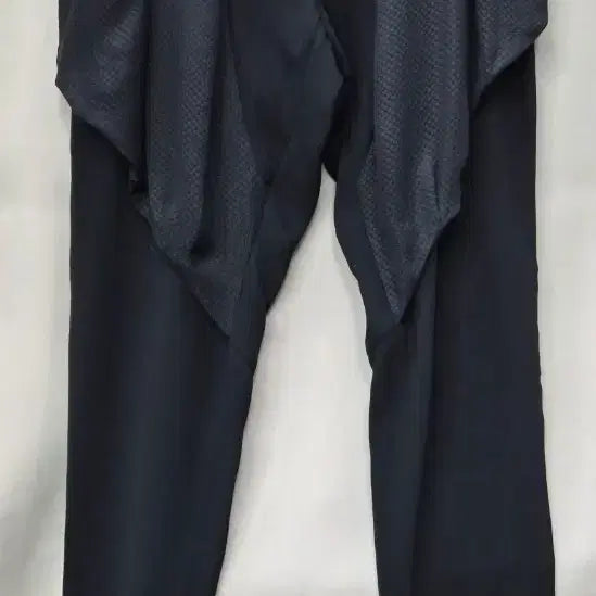 [BUNJANG] TIME Black Patterned Color Block Pants / TIME 블랙 패턴 배색 바지