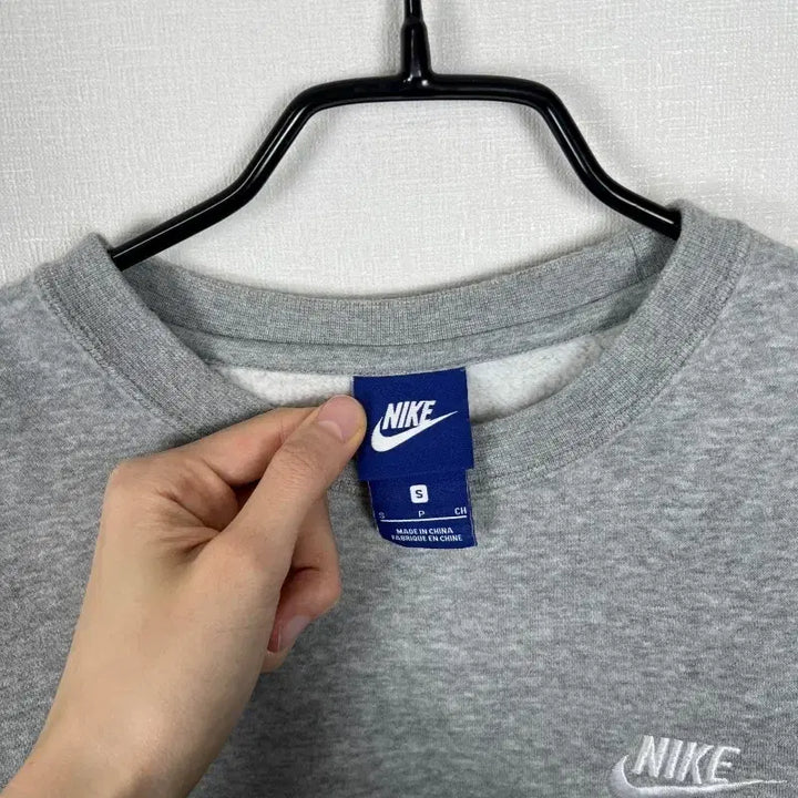 [BUNJANG] Nike Gray Fleece Sweatshirt / 나이키/기모 그레이 맨투맨 긴팔 티 남S 90/라덴