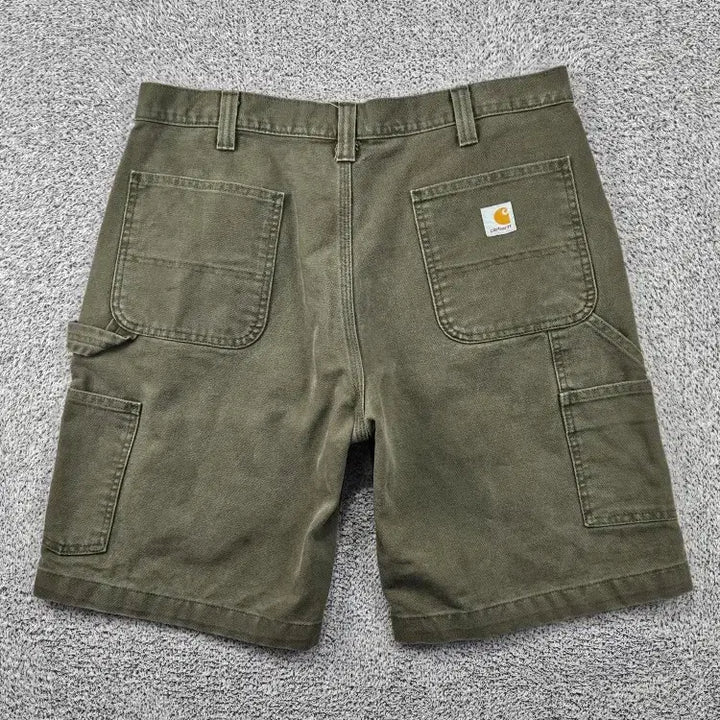 [BUNJANG] Carhartt Duck Canvas Double Knee Work Shorts (36") / 칼하트 덕캔버스 더블니 워크 쇼츠 반바지 커스텀 (36") / 11887