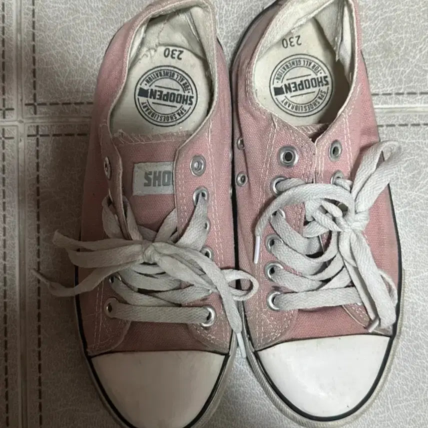 [BUNJANG] Pink Canvas Shoes - Size 230 / 핑크 캔버스화 230