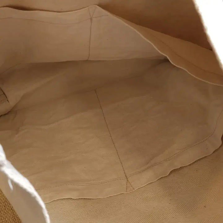 [BUNJANG] Hand-Drawn Shell Tote Bag / 핸드 드로잉 캔버스 토트백 빈티지 더플백 리메이크 화이트 쉘