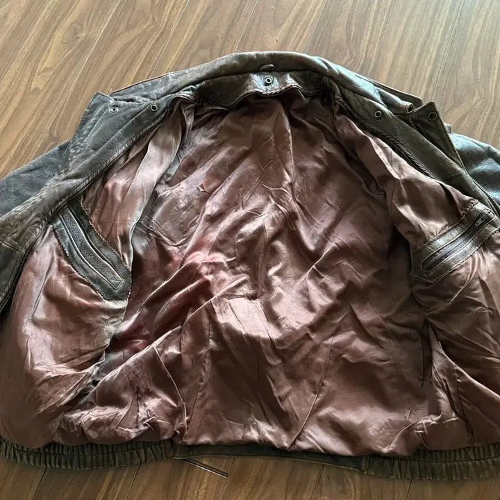 [BUNJANG] Vintage A2 Cowhide Leather Jacket / 빈티지 A2 소가죽 레더자켓