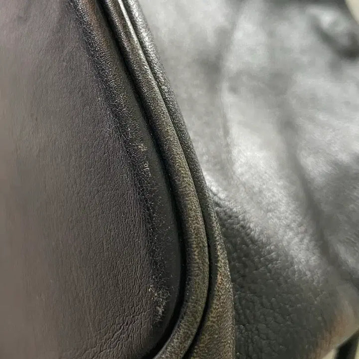 [BUNJANG] Natural Leather Tote and Shoulder Bag / 천연소가죽 토트 겸 숄더백
