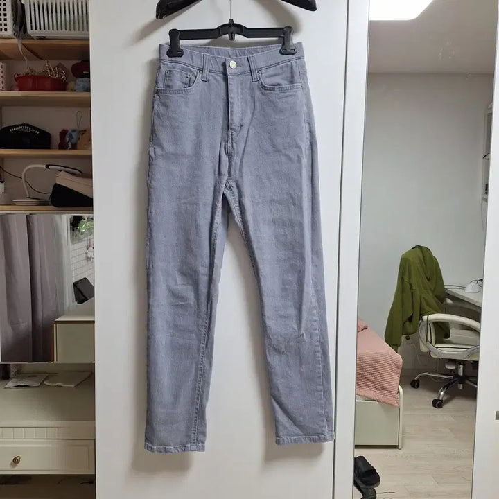 [BUNJANG] Kachion Blue Cotton Blend Pants / 카치온 블루 스판 면 팬츠