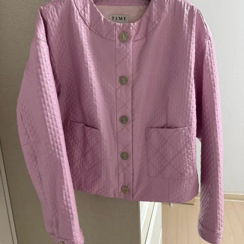 [SOLD OUT] 한섬 타임 퀼팅 레더자켓