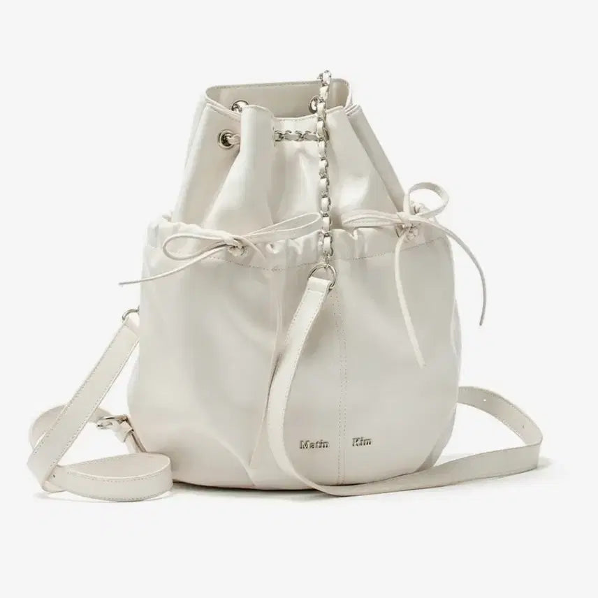 [BUNJANG] Matinkim White Shirring Backpack / 마뗑킴 화이트 셔링 백팩