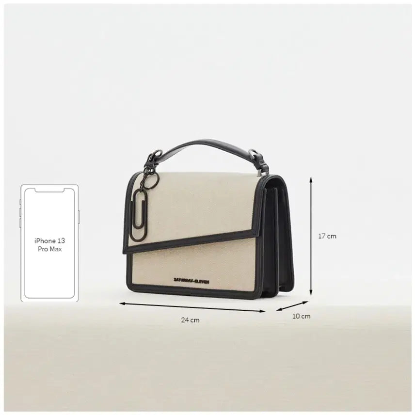[BUNJANG] Saturday Eleven Herringbone Crossbody Bag / 세러데이일레븐 헤링본 핸들 크로스 바디백
