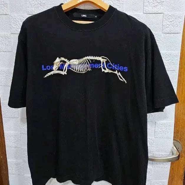 [BUNJANG] LMC Black Skull Printed T-shirt / LMC 검정 반팔 티셔츠 해골 프린팅
