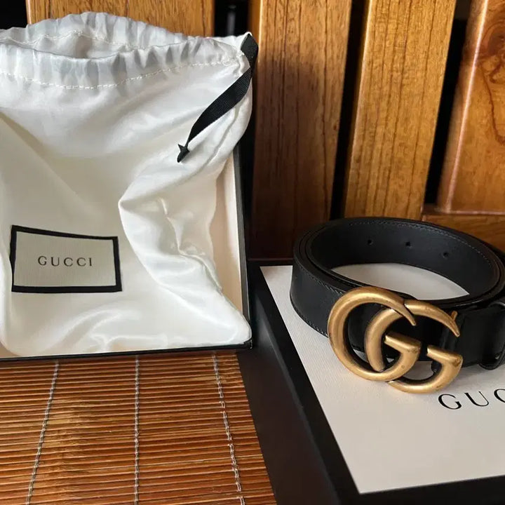 [SOLD OUT] 구찌 GG마몽 벨트 블랙 + 풀박스