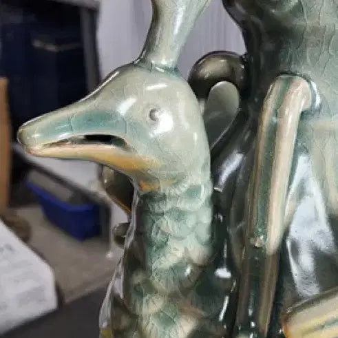 [BUNJANG] Goryeo Celadon Phoenix-Shaped Ewer Porcelain Antique / 고려청자 봉황형 주자 도자기 골동품 고려 청자 수집품 고미술품 주전자