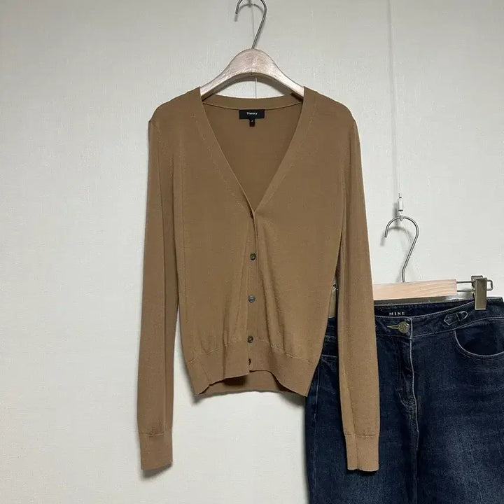 [SOLD OUT] 띠어리 실켓 울 카멜 가디건