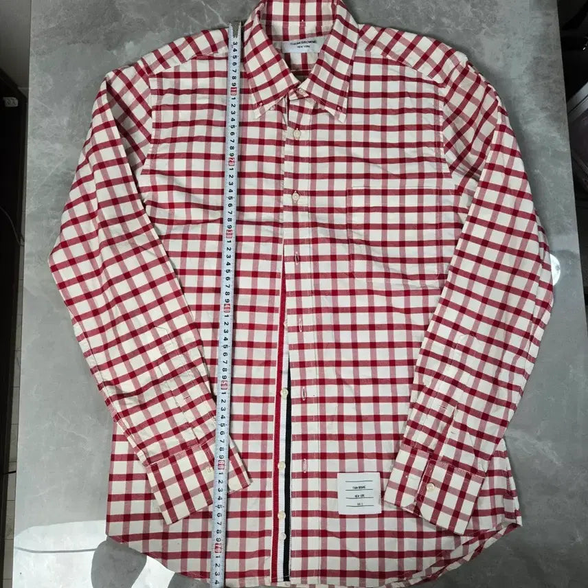 [SOLD OUT] 톰브라운 레드 체크 셔츠