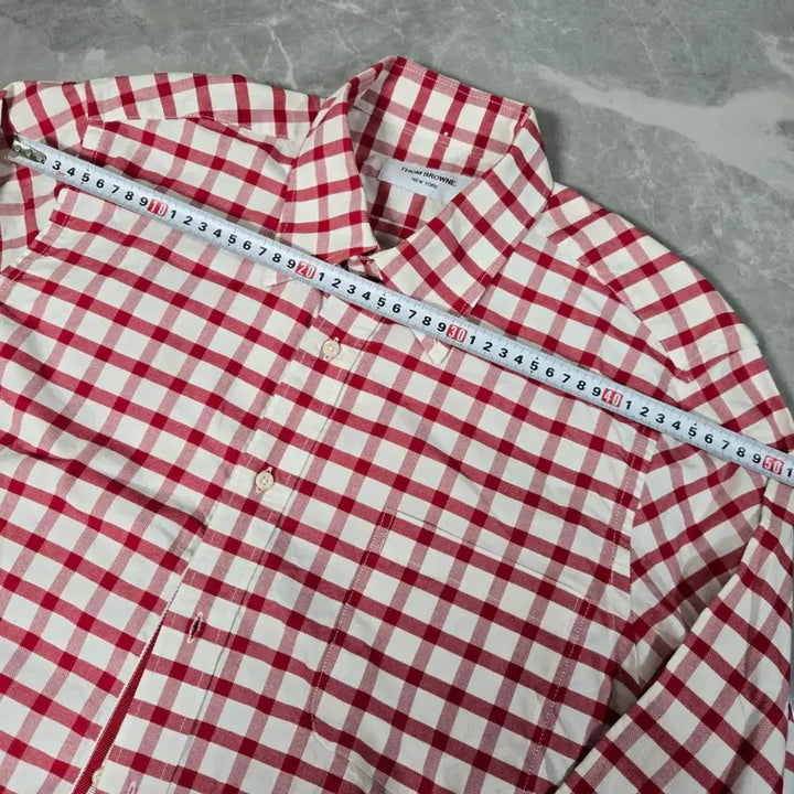 [SOLD OUT] 톰브라운 레드 체크 셔츠