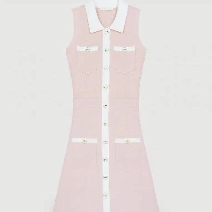 [BUNJANG] Maje Pale Pink Knit Dress / (새상품)마쥬 Maje 페일핑크 니트 원피스 36 사이즈 (66만=>23