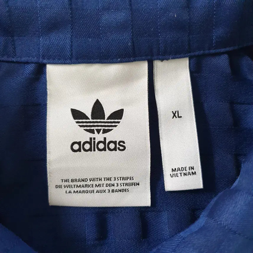 [BUNJANG] Adidas Checkered Pattern Snap Top / [무료배송] ADIDAS 반팔 스냅탑