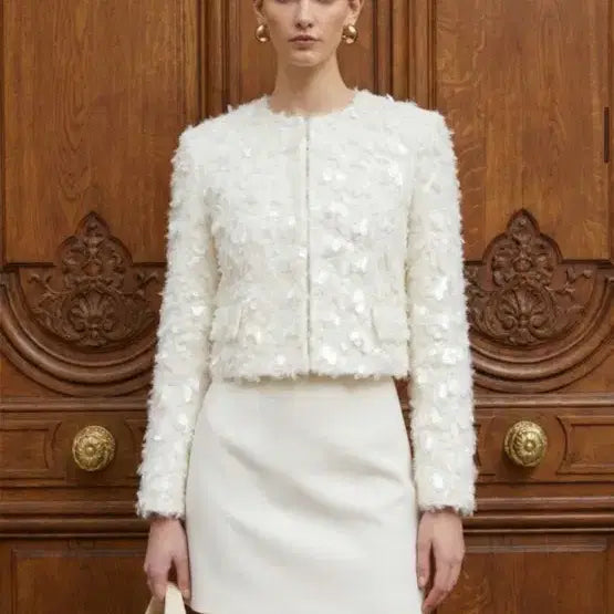 [BUNJANG] LVM Lovemin Swan Tweed Jacket Ivory / 새상품) LVM 러브민 스완 최미나수 트위드 자켓 아이보리