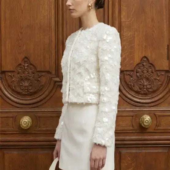 [BUNJANG] LVM Lovemin Swan Tweed Jacket Ivory / 새상품) LVM 러브민 스완 최미나수 트위드 자켓 아이보리