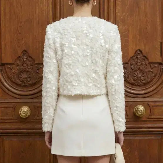 [BUNJANG] LVM Lovemin Swan Tweed Jacket Ivory / 새상품) LVM 러브민 스완 최미나수 트위드 자켓 아이보리