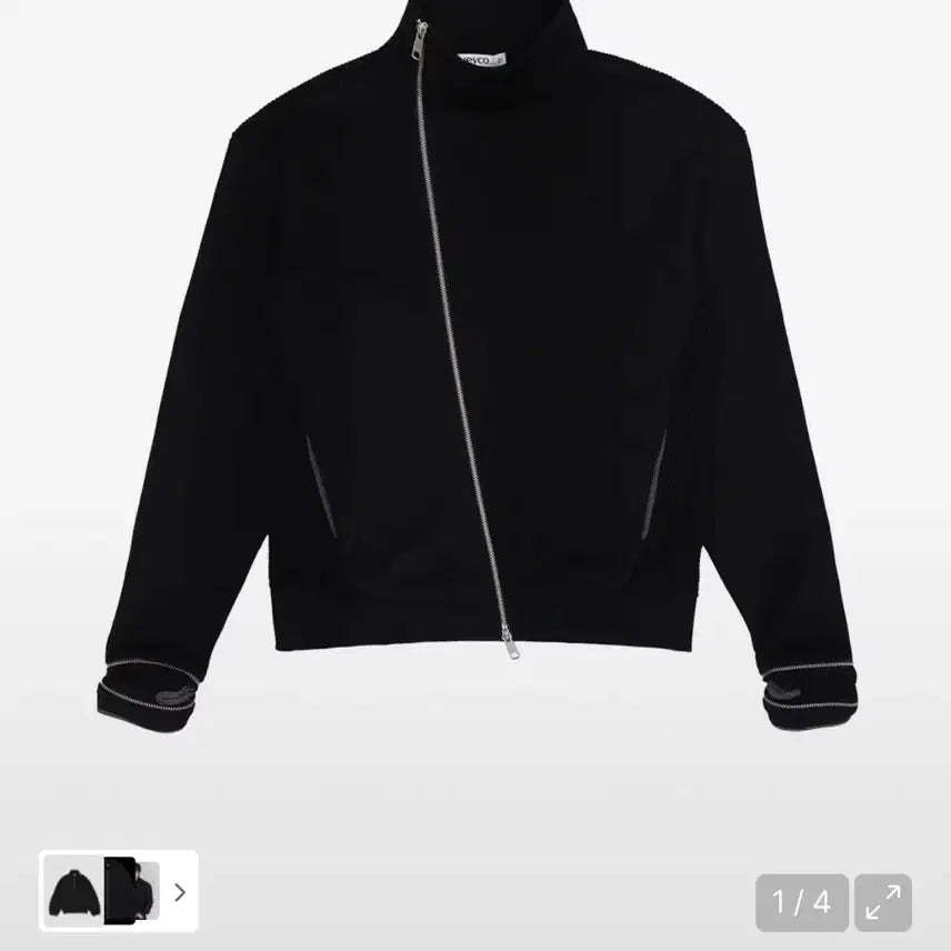 [SOLD OUT] 휴이 사이드 지퍼 트랙탑 블랙