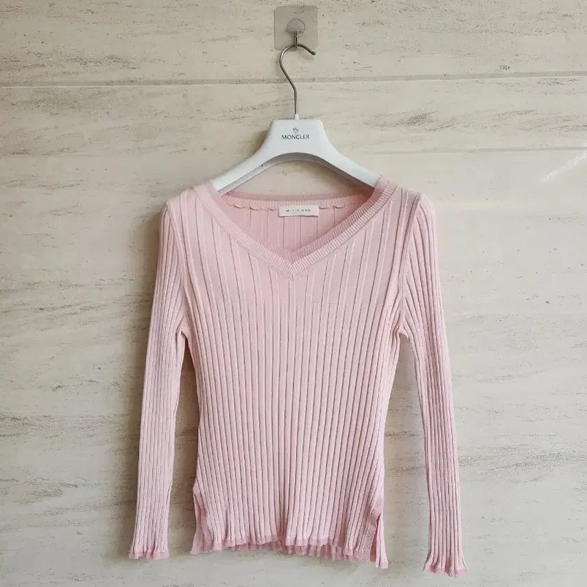 [SOLD OUT] 미샤 골지니트 브이넥 탑 55사이즈