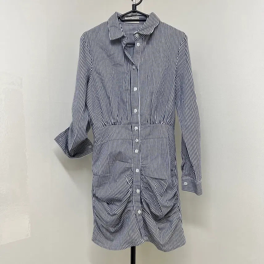 [SOLD OUT] 8 스트라이프 셔츠 원피스 롱 슬리브