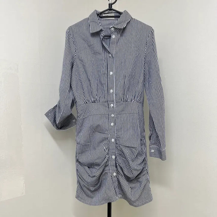 [SOLD OUT] 8 스트라이프 셔츠 원피스 롱 슬리브