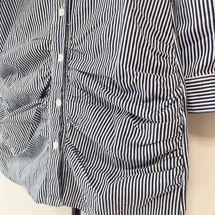 [SOLD OUT] 8 스트라이프 셔츠 원피스 롱 슬리브